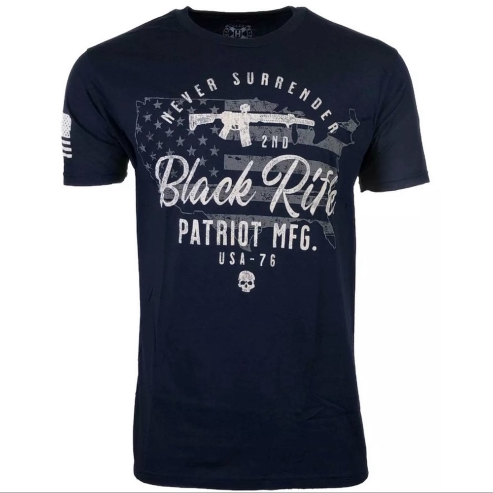 Howitzer Style Men's T-Shirt NEVER Black Military XL